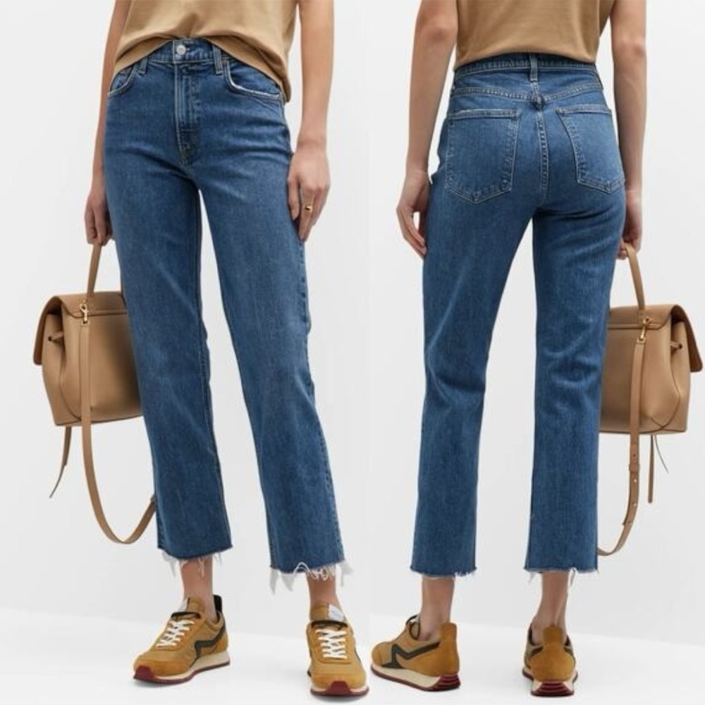 AGOLDE Kye Organic Cotton Mid Rise Straight Crop Jean (29)
